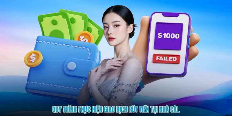 Quy trình thực hiện giao dịch rút tiền tại nhà cái.